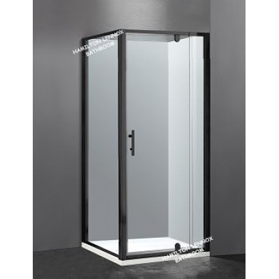 Shower Box - Wave Series 2 Sides (900x900x1900mm)  Black